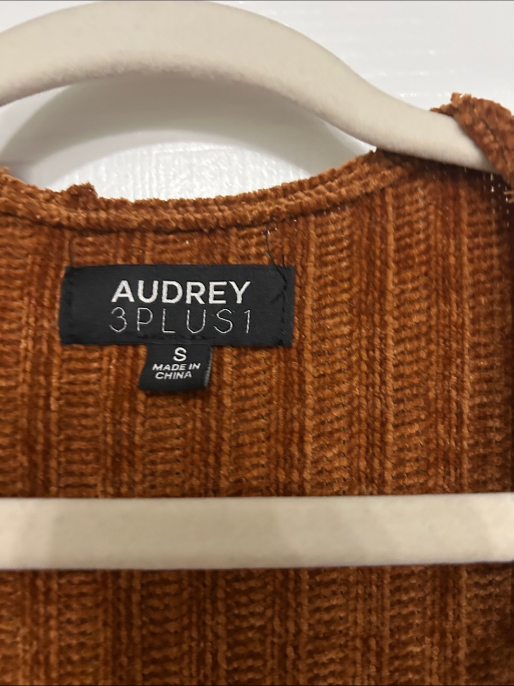 audrey Ribbed Open-Front Long Cardigan - Rust Brown - Picture 2 of 5